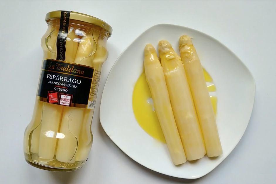 ESPARRAGOS BLANCOS CON  JAMÓN DE YORK